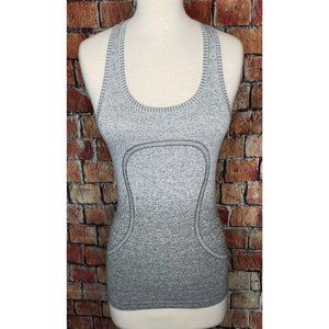 Lululemon Run Swiftly Sweat Life I Run For Cheese Tank Top Gray Women’s 4